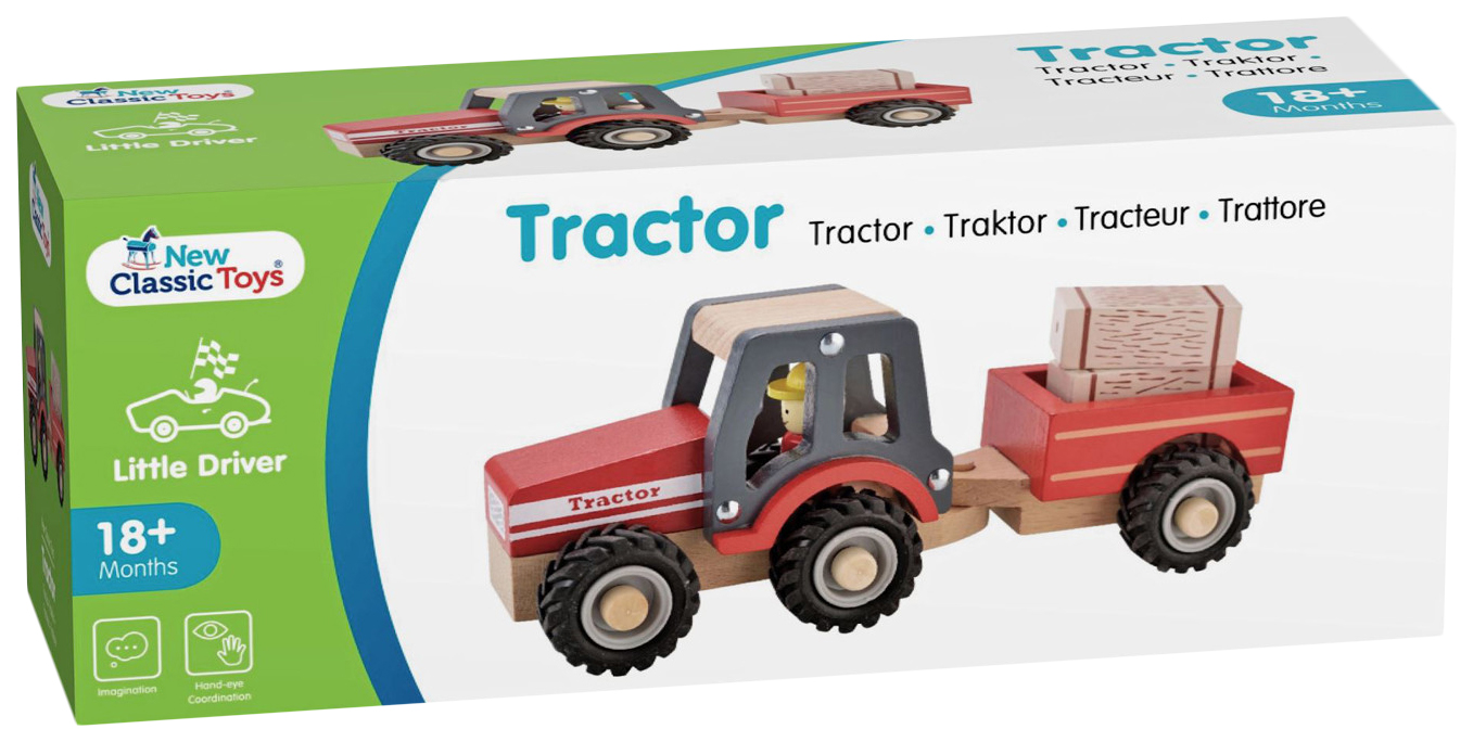 

Трактор с прицепом New Classic Toys Сеновоз 11943, Красный;черный