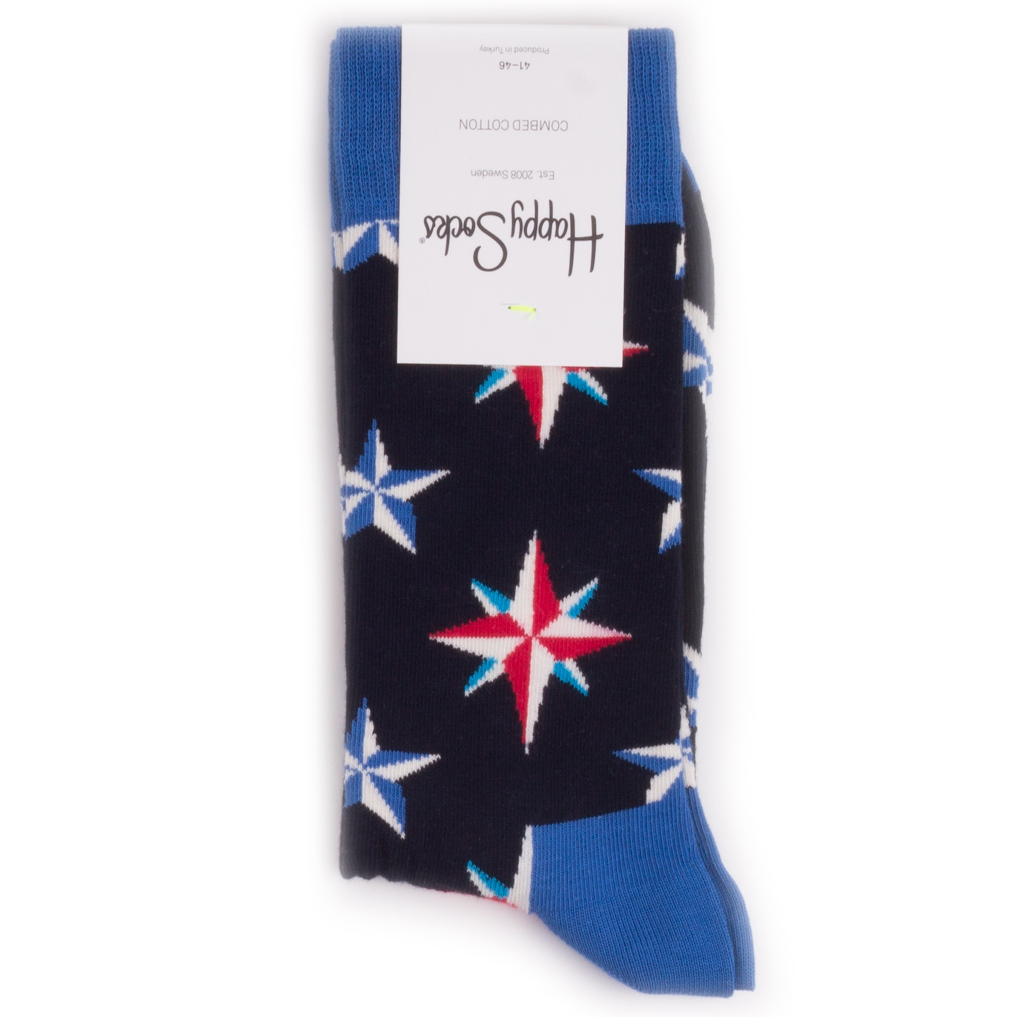 фото Носки happy socks nautical star синие 41-46