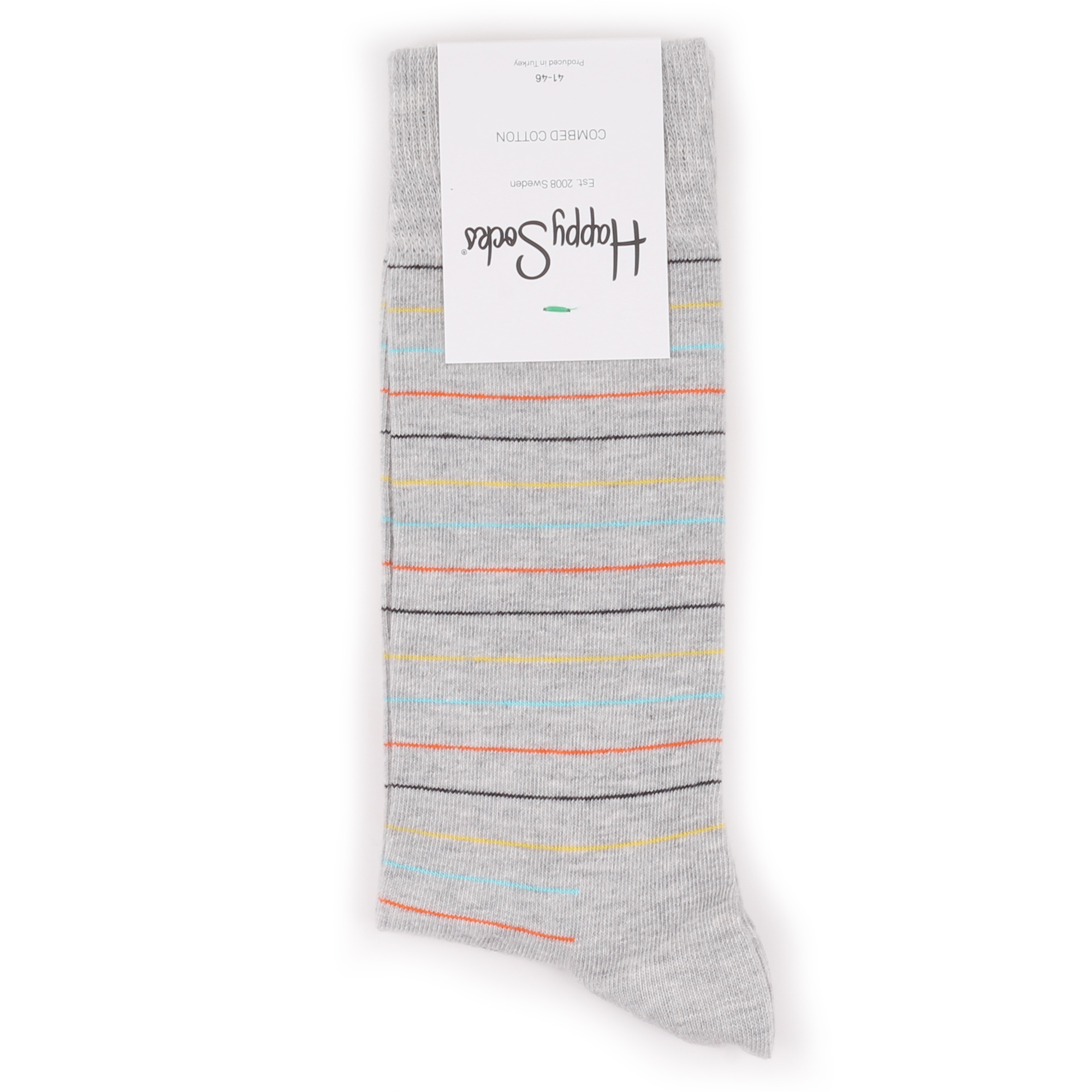 фото Носки happy socks thin stripe серые 41-46