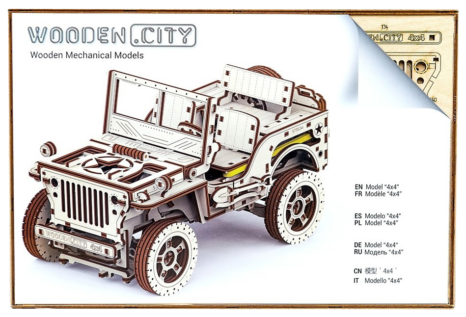 фото Модель для конструирования wooden city внедорожник 309 4х4 wooden toys