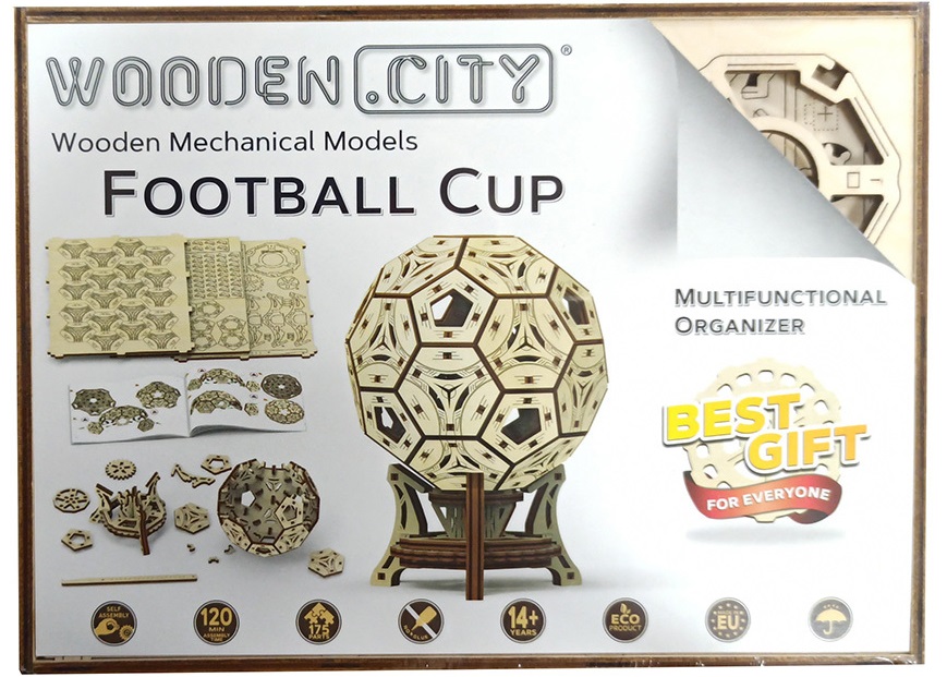 фото Модель для конструирования wooden city футбольный кубок, арт. 335 wooden toys