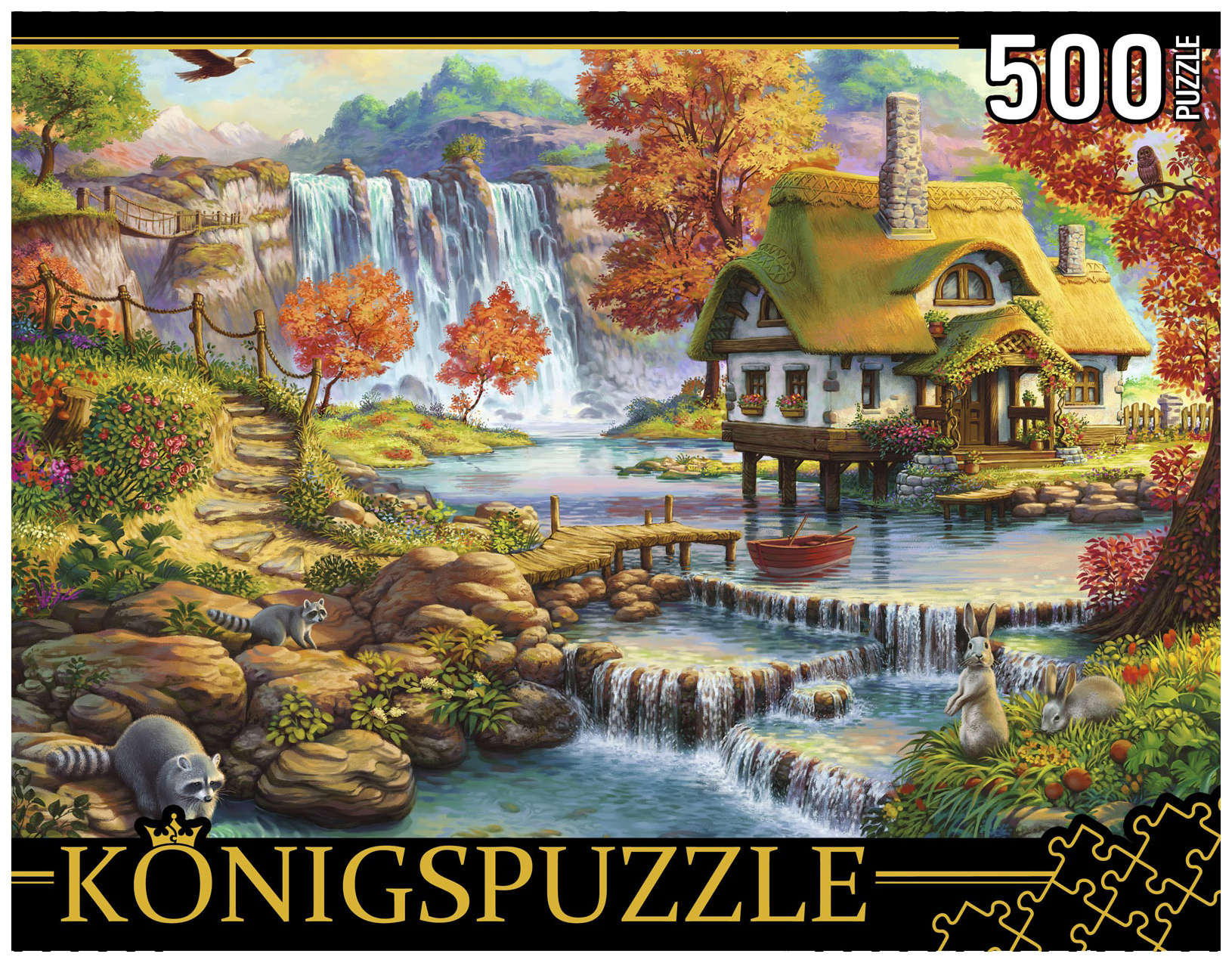 

Пазлы Konigspuzzle Домик у водопада 500 элементов