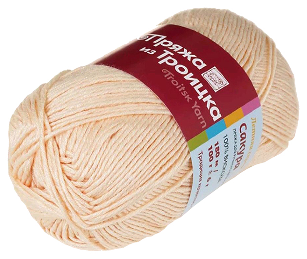 

Пряжа из Троицка "Сакура", цвет: 1080 шампанское, 180 м, 100 грамм