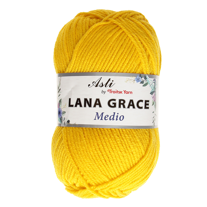 

Пряжа из Троицка "Lana Grace Superfine", цвет: 0123 холодный желтый, 610 м, 100 грамм (5 м
