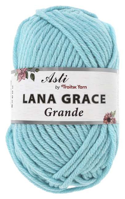 

Пряжа из Троицка "Lana Grace Grande", 65 метров, 5 мотков по 100 грамм, цвет: 0840 айсберг