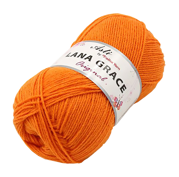 

Пряжа из Троицка Lana Grace Original, цвет: 2410 апельсин, 300 м, 100 г (5 мотков) 5 шт.