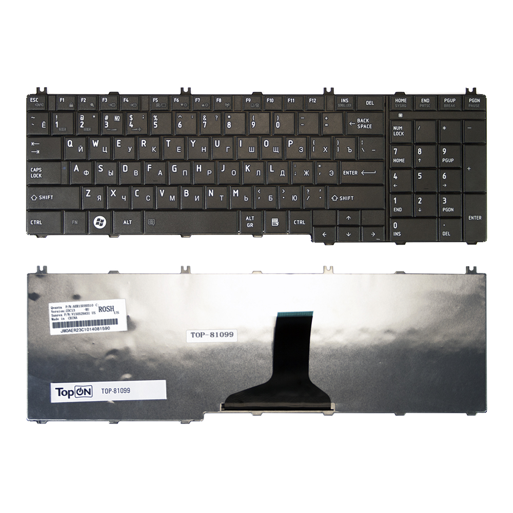 

Клавиатура TopON для ноутбука Toshiba Satellite C650, C655, C655D, C660, L650, L655 Series