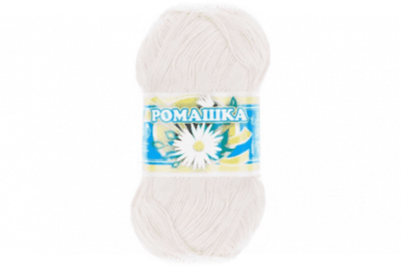 

Пряжа Комбинат имени С.М. Кирова РОМАШКА/К.0102 Ромашка 0102 молочный, Бежевый, Ромашка