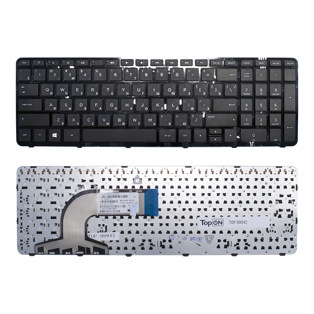 

Клавиатура TopON для ноутбука HP 250 G3, 255 G2, 255 G3, 15-e, 15-n, 15-r Series