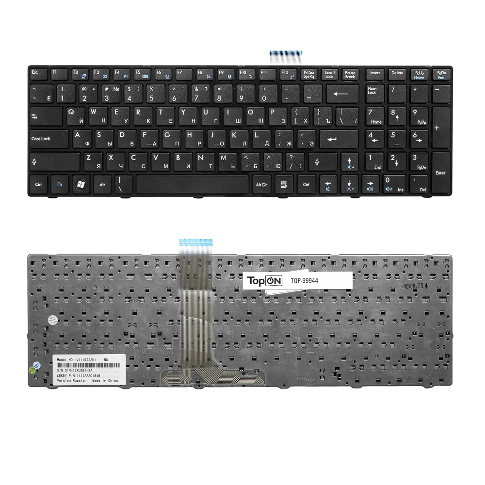 

Клавиатура TopON для ноутбука MSI A6200, A6205, A6500, CR620, CR630 Series