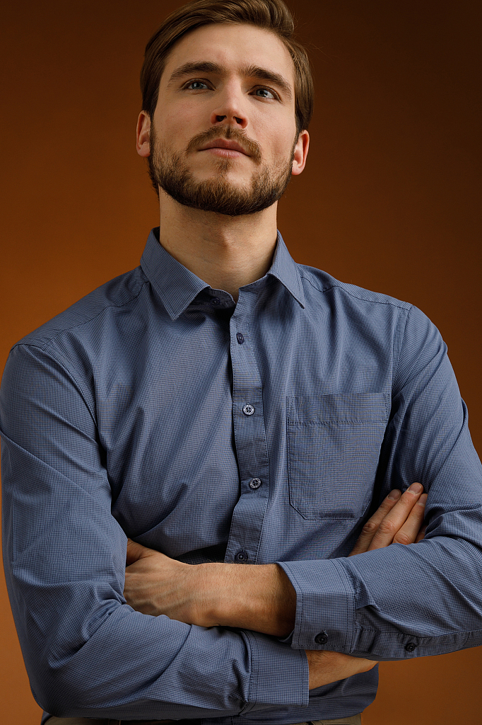 

Сорочка мужская Finn-Flare B20-21024 синяя M, B20-21024