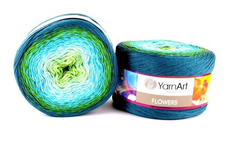

Пряжа Yarn art Flowers, цвет: 250, 1000 м, 250 грамм (2 мотка), Flowers