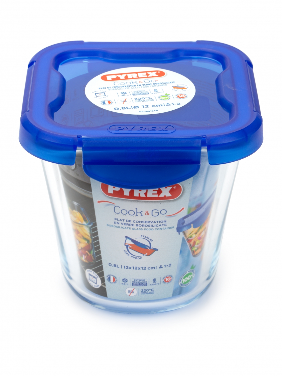 

Контейнер с крышкой COOK N GO 0.8л круглый высокий