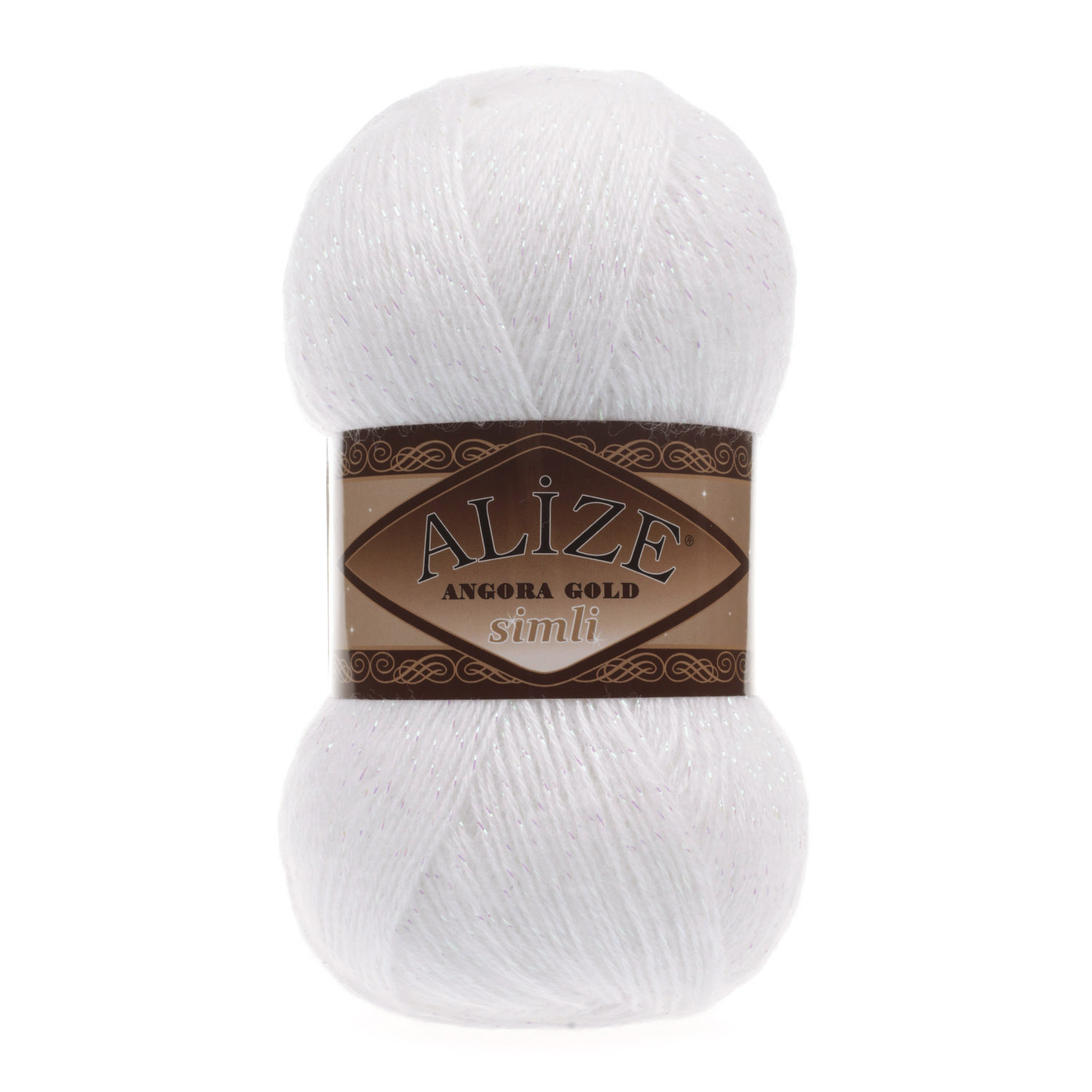 

Пряжа Alize 7728676 Angora Gold Simli 55 белый набор 5 мотков, Angora Gold Simli