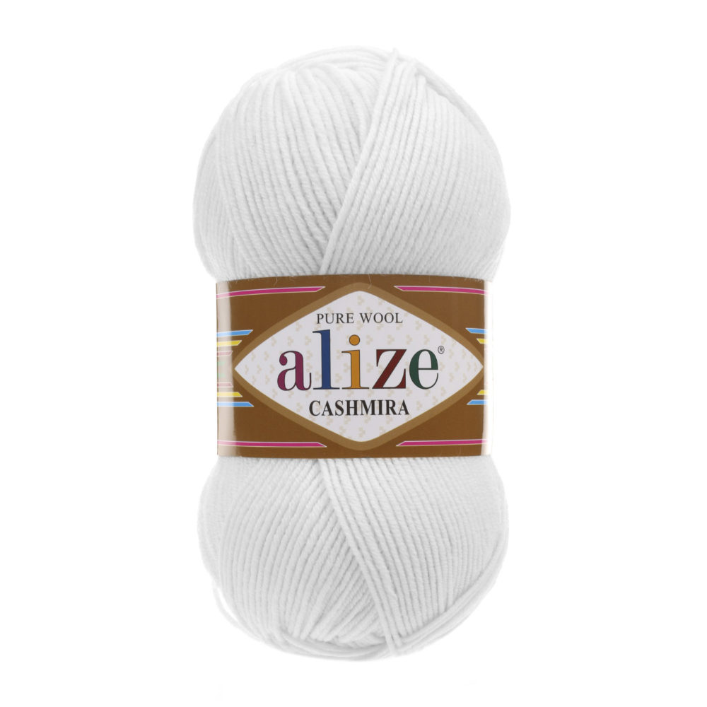

Пряжа ALIZE "Cashmira", цвет 55 белый, 5 мотков, арт. 364009