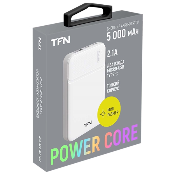 фото Внешний аккумулятор tfn power core 5000 мач black (pb-225-bk)