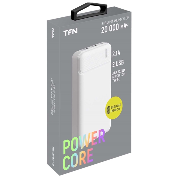 фото Внешний аккумулятор tfn power core 20000 мач black (pb-227-bk)