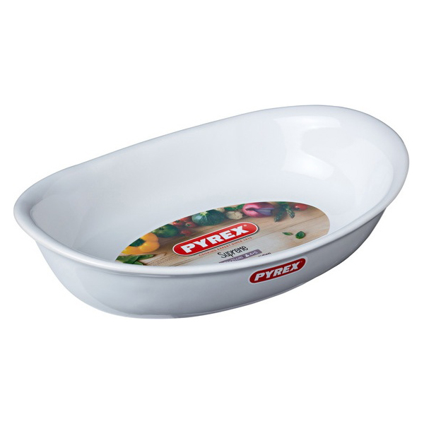 фото Форма для запекания supreme white овальная 31см керамика pyrex