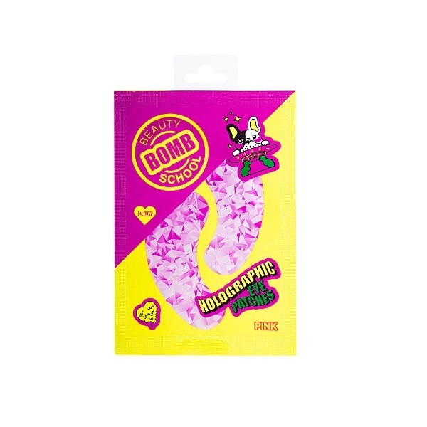 

Патчи для глаз голографические Beauty Bomb School розовый 1шт