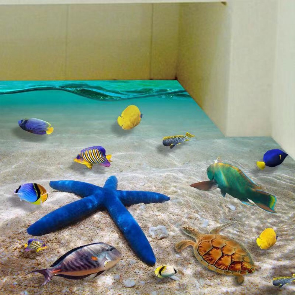 фото Наклейки на стену на морском дне 60х90 см animal world
