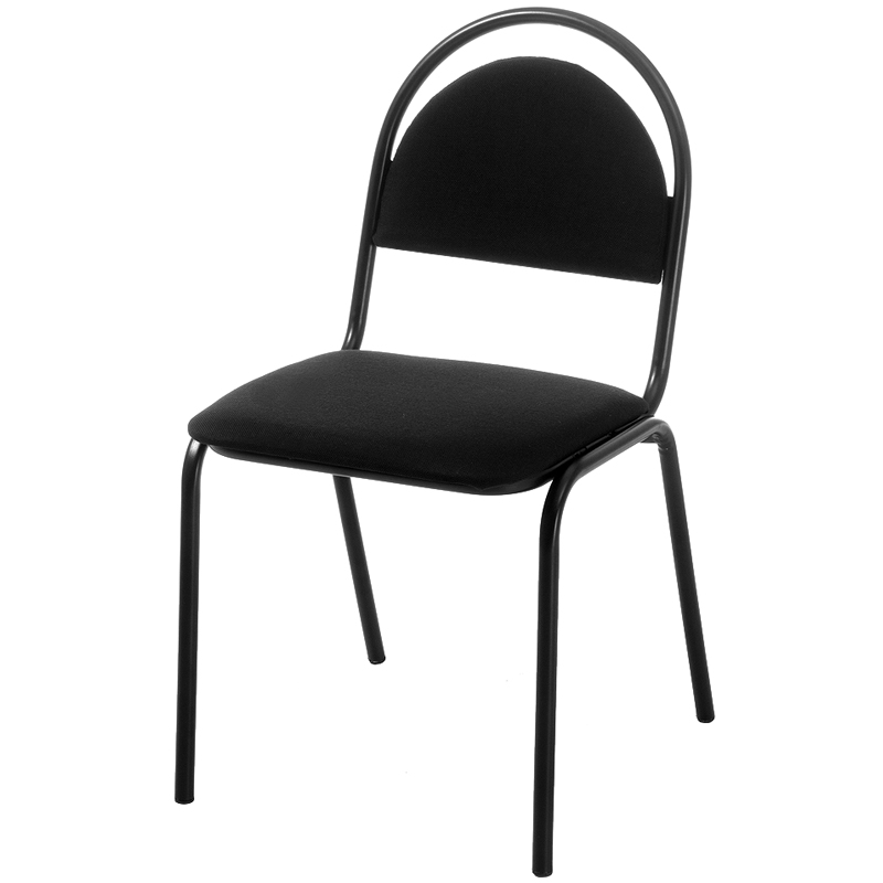 фото Офисный стул стандарт, каркас металл чёрный, обивка ткань чёрная furniture