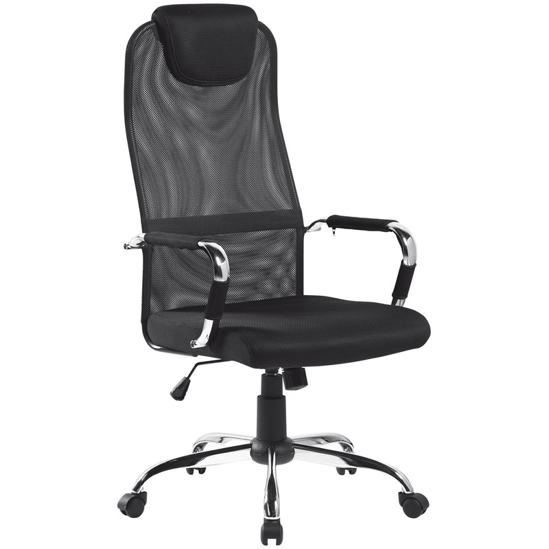 Кресло руководителя Helmi HL-E25 Intelligent, сетка, черный, хром