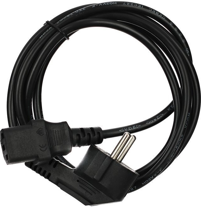 фото Кабель vcom iec 320 c13-cee 7/7, m-f 1,8м black (ce021-cu0.75-1.8m)