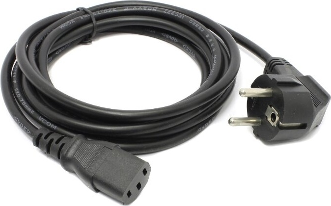 фото Кабель vcom iec 320 c13-cee 7/7, m-f 3м black (ce021-cu0.75-3m)