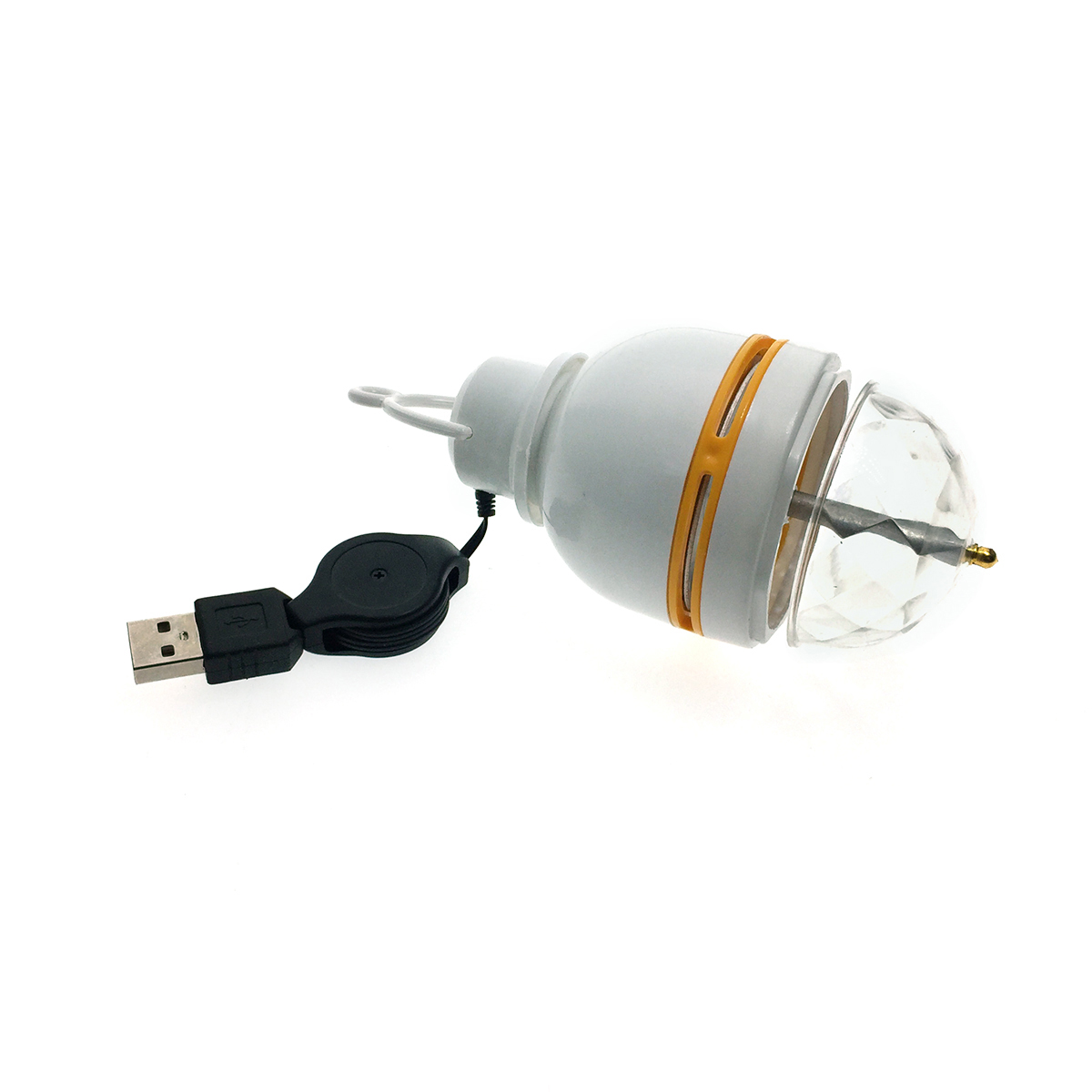 фото Светодиодная led вращающаяся диско лампа с usb espada edu075mled, 3v, 0,75м