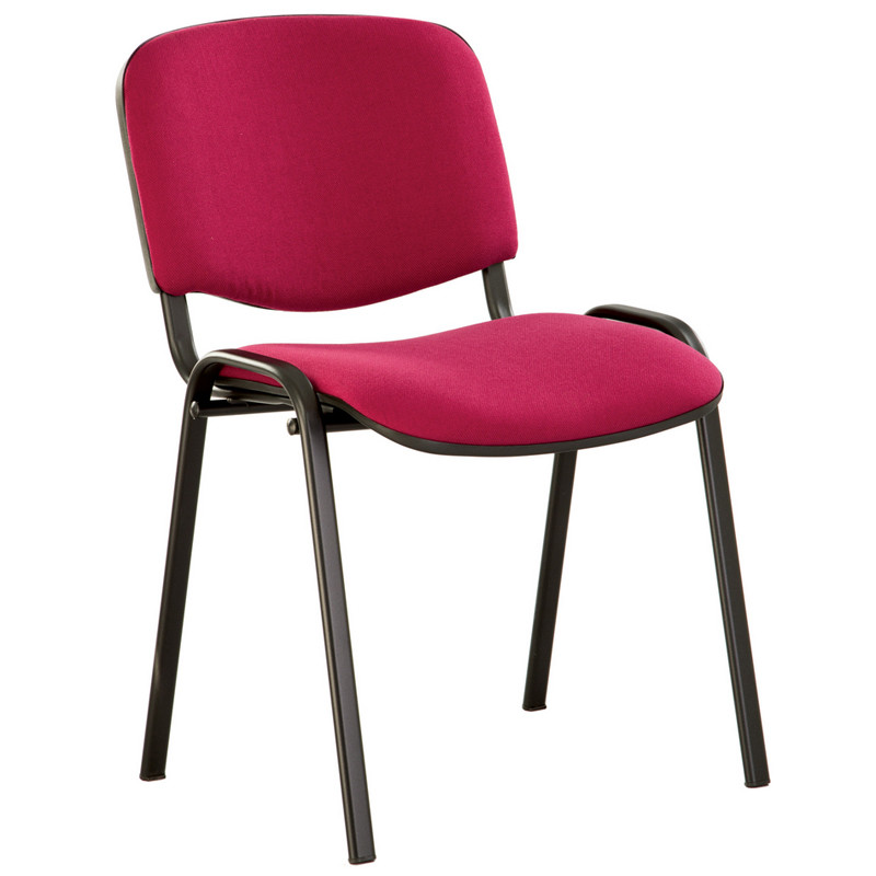 Офисный стул Изо, каркас черный, ткань бордовая (C 29)