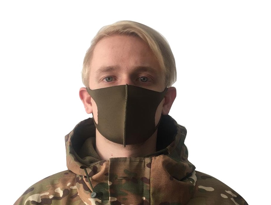 фото Многоразовая защитная маска nb 11869 хаки 2 шт.