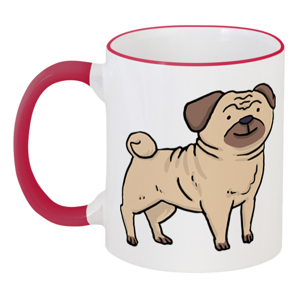 

Кружка Printio с цветной ручкой и ободком Собака, Разноцветный