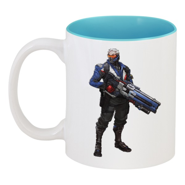 

Кружка Printio цветная внутри Overwatch soldier 76 овервотч солдат 76