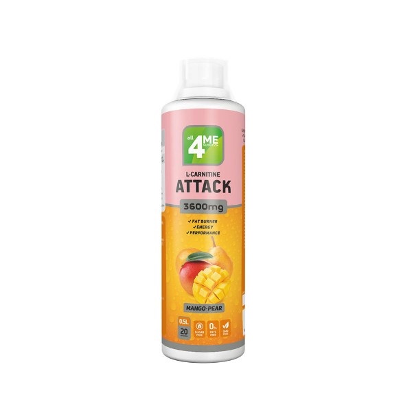 L-Carnitine + Guarana Attack 3600 4Me Nutrition 500 мл Mango - Pear