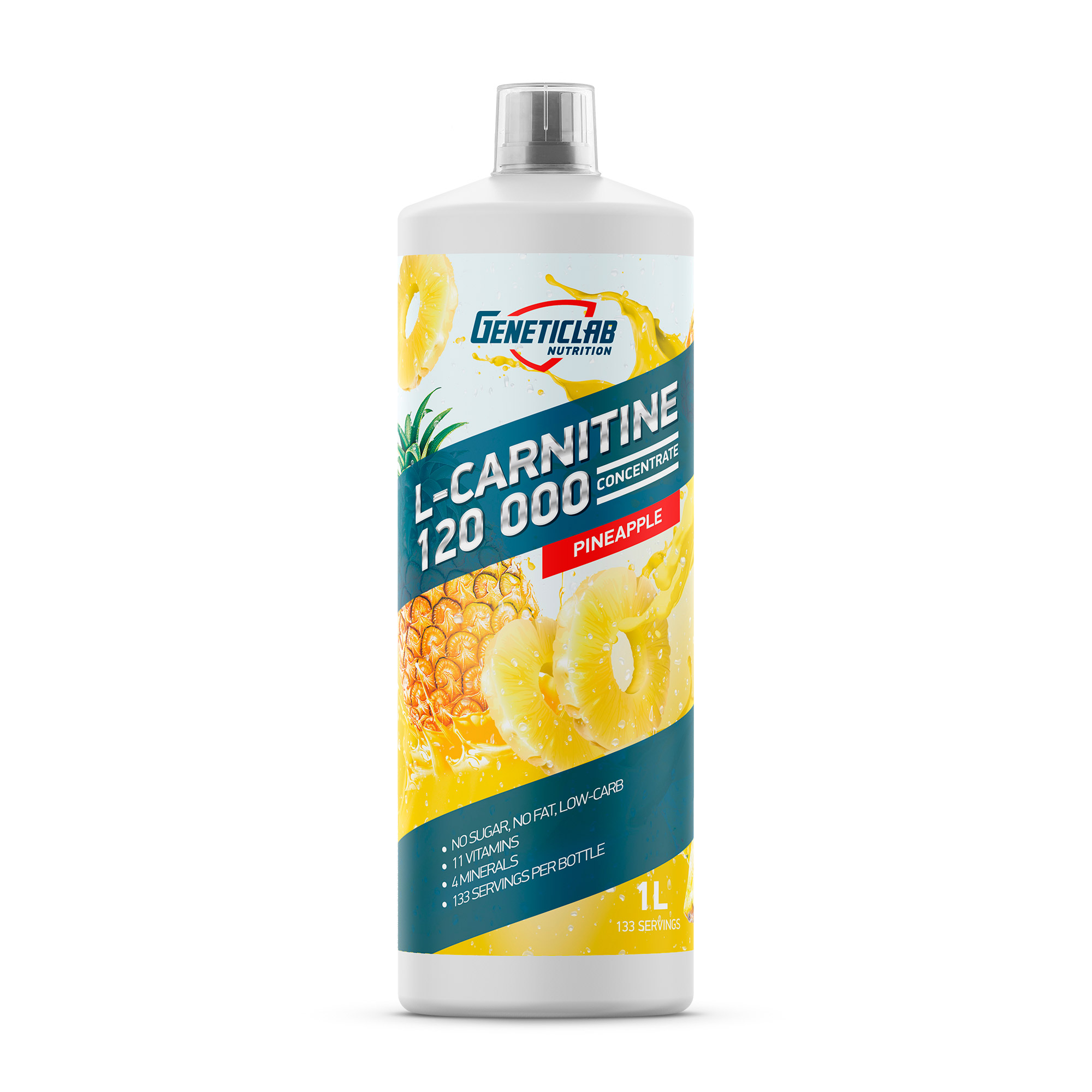

GeneticLab Nutrition L-Carnitine 120 000, 1000 мл, Pineapple, L-Carnitine 120 000