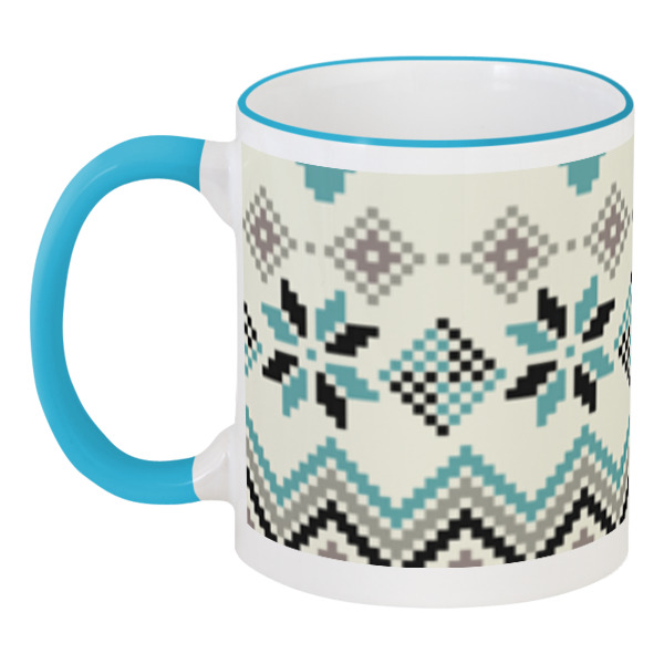 

Кружка Printio с цветной ручкой и ободком Орнамент