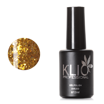 

Гель-лак Klio Professional №280 золотой с блестками, 12 мл