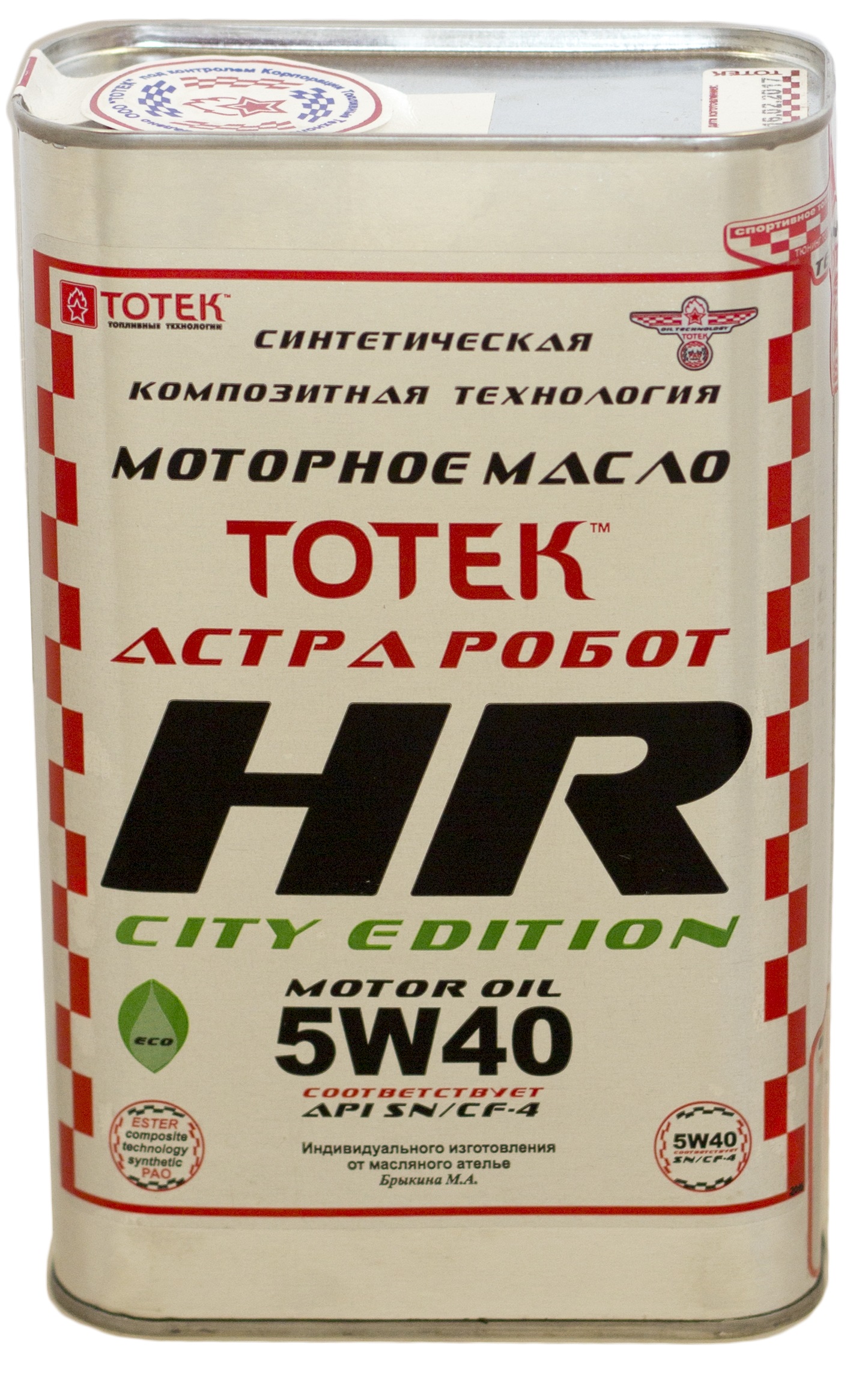 Моторное масло Тотек Астра Робот HR City Edition 5W40 1 л