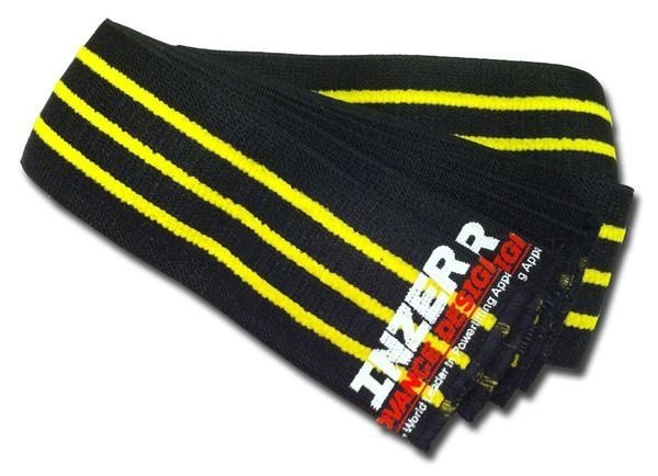 

Спортивный бинт Inzer Gripper Knee Wraps черный/желтый 200 см, Gripper Knee Wraps