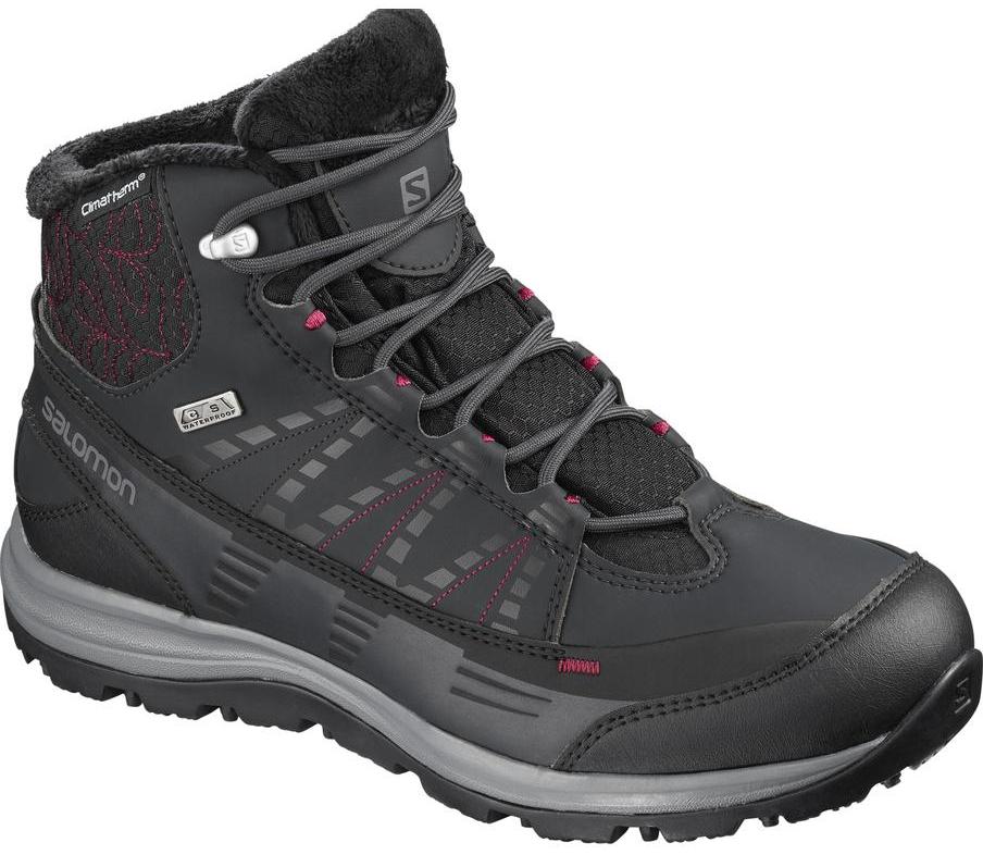 фото Ботинки salomon kaina cs wp 2, black/beet re/phantom, 8.5 uk