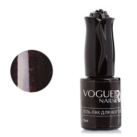 

Гель-лак Vogue Nails темно-коричневый с блестками плотный 10 мл