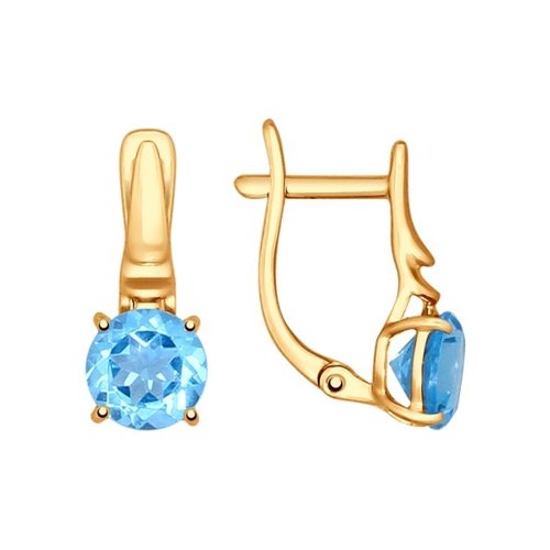 

Серьги из желтого золота SOKOLOV 724606, топаз, 724606