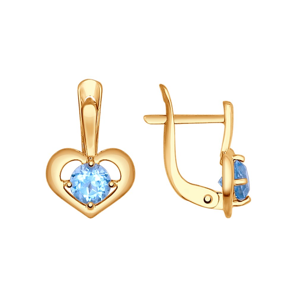 

Серьги из красного золота SOKOLOV 725008, топаз, 725008