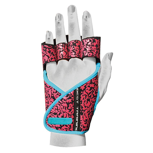 фото Перчатки для фитнеса и атлетики chiba lady motivation glove, черный/розовый/бирюзовый, xs