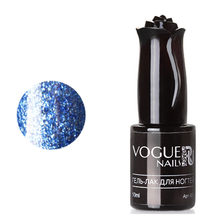 

Гель-лак Vogue Nails насыщенный синий с серебряной фольгой плотный 10 мл