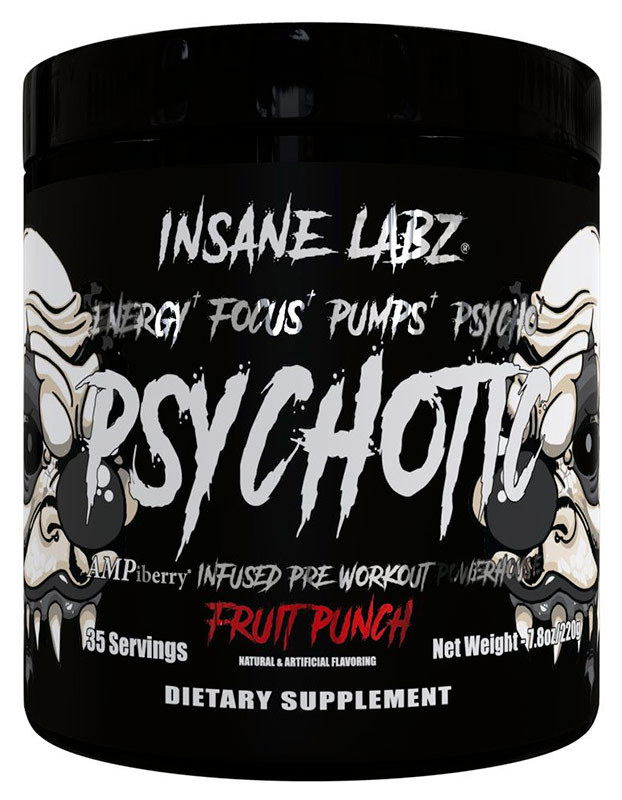 Insane Labz Psychotic Black 220 г (вкус: фруктовый пунш)