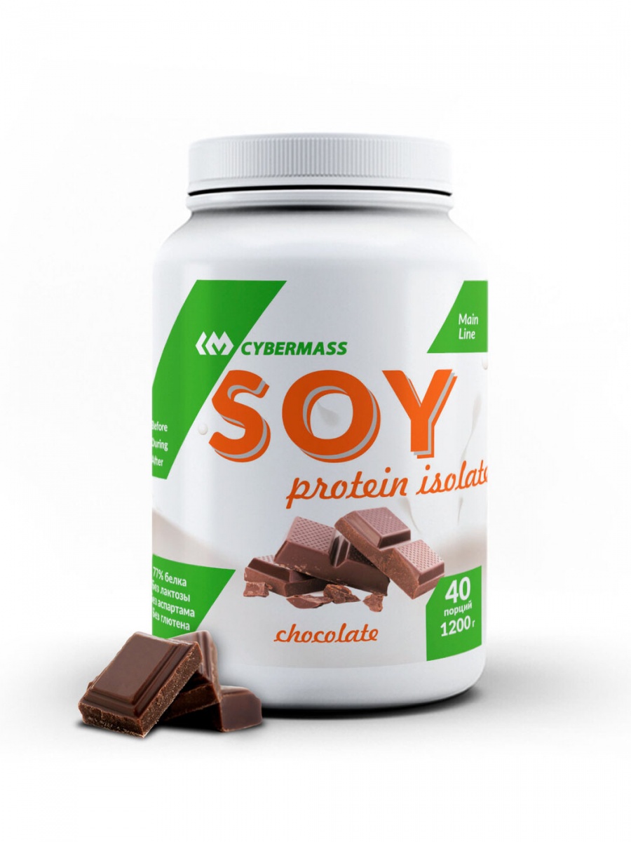 Протеин CyberMass Soy Protein, 1200 г, chocolate