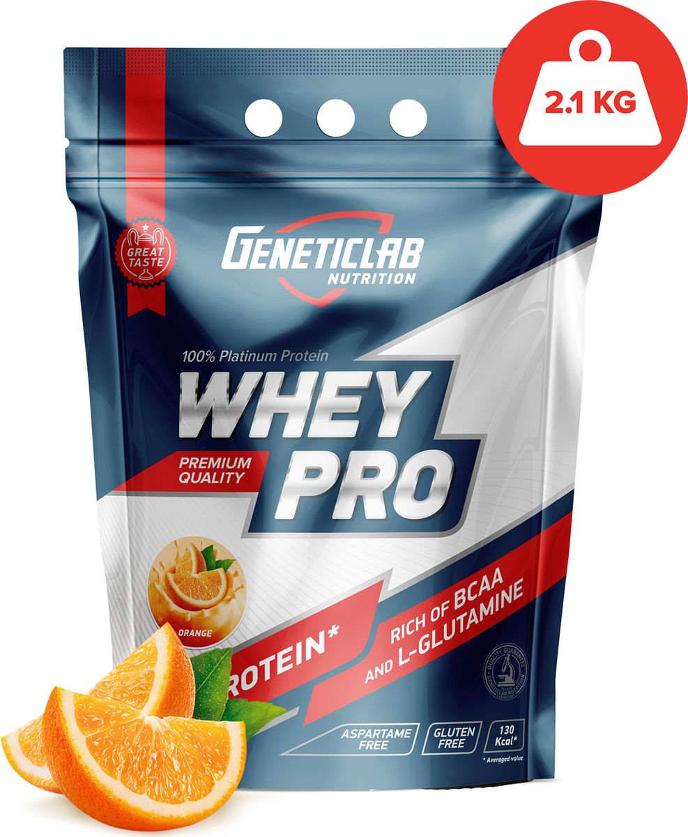 

Протеин GeneticLab Nutrition Whey Pro, 2100 г, orange, Whey Pro