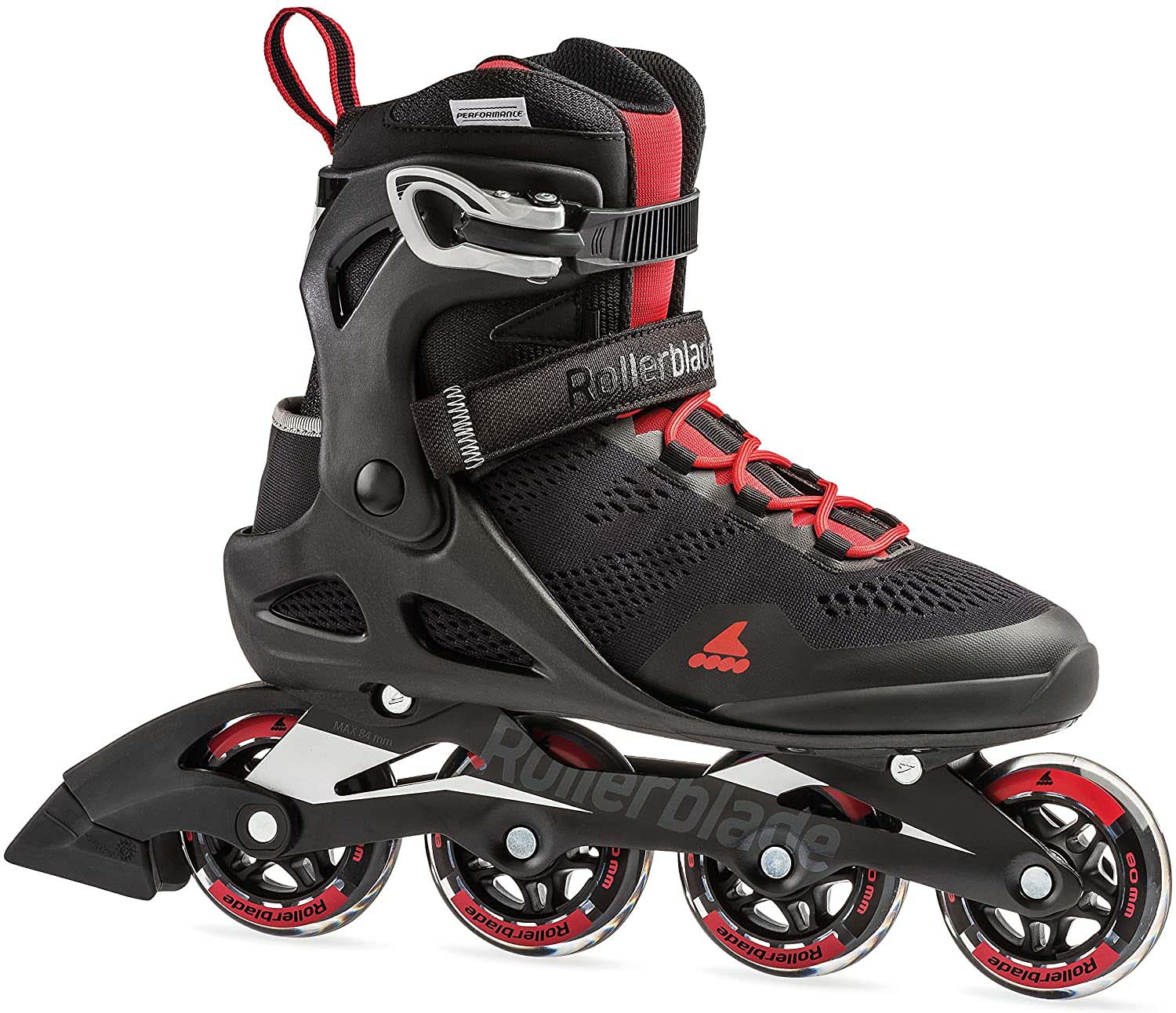 фото Роликовые коньки rollerblade 2020 macroblade 80 black/red (см:29)