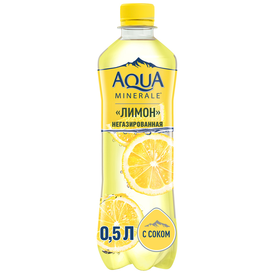 Вода Aqua minerale Актив лимон негазированная 0.5 л